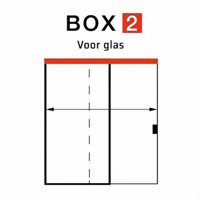 X5 rail en ophanging voor schuifdeursysteem | Box 2 | Glas| Xinnix | Ironw@re | Beschikbaar in verschillende maten | Kies uw benodigde maat en stel uw systeem samen!