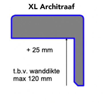 Luxe houten kozijn | XL Architraaf set