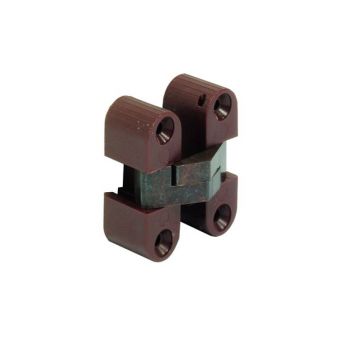 Inboor scharnier bruin geel gechromateerd 11x33mm Om te schroeven, voor houtdikte vanaf 16mm