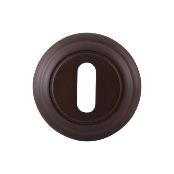 Sleutelrozet rond - antiek brons afgewerkt - 51mm diameter