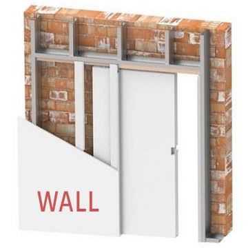 Schuifdeursysteem in de wand | XinniX X5WALL | Plaatsing tegen bestaande muur | Creëert direct ook de holte | Minimalistisch en tijdloos | Stel nu samen & Bestel online 