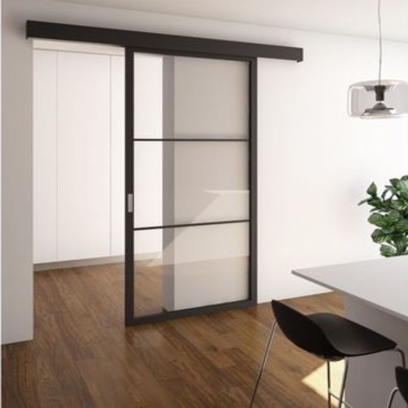 schuifdeur voor wand modern glas stijlvol